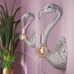 Applique murale Flamingo Tiffany Junior, argent
