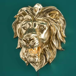 Applique murale lion King Lion, or
