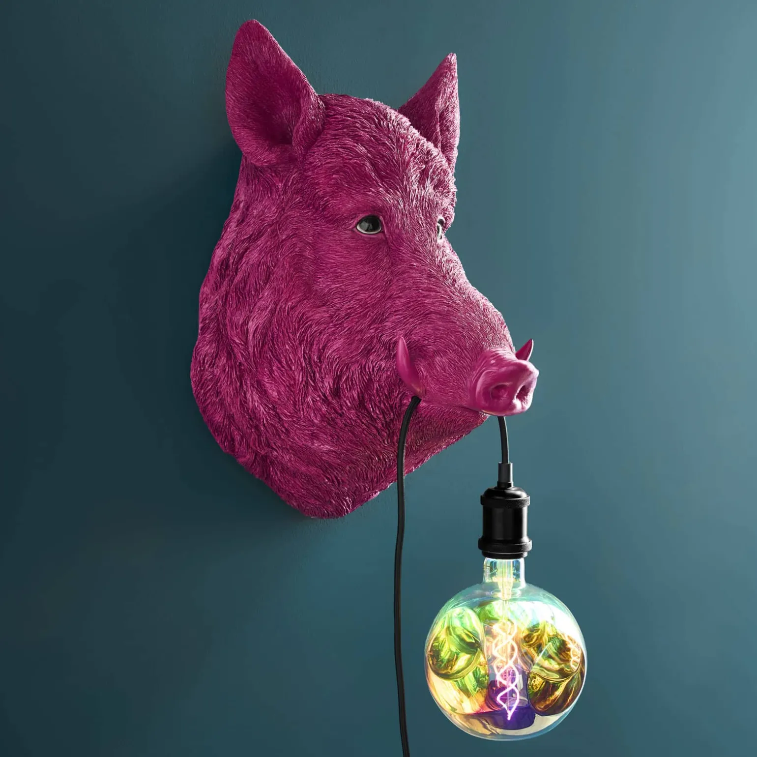 Applique Murale Sanglier Willy, magenta