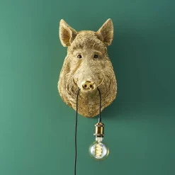 Applique sanglier / cochon Willy, or
