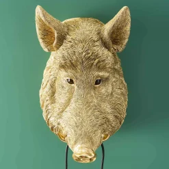 Applique sanglier / cochon Willy, or