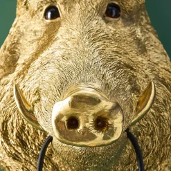 Applique sanglier / cochon Willy, or