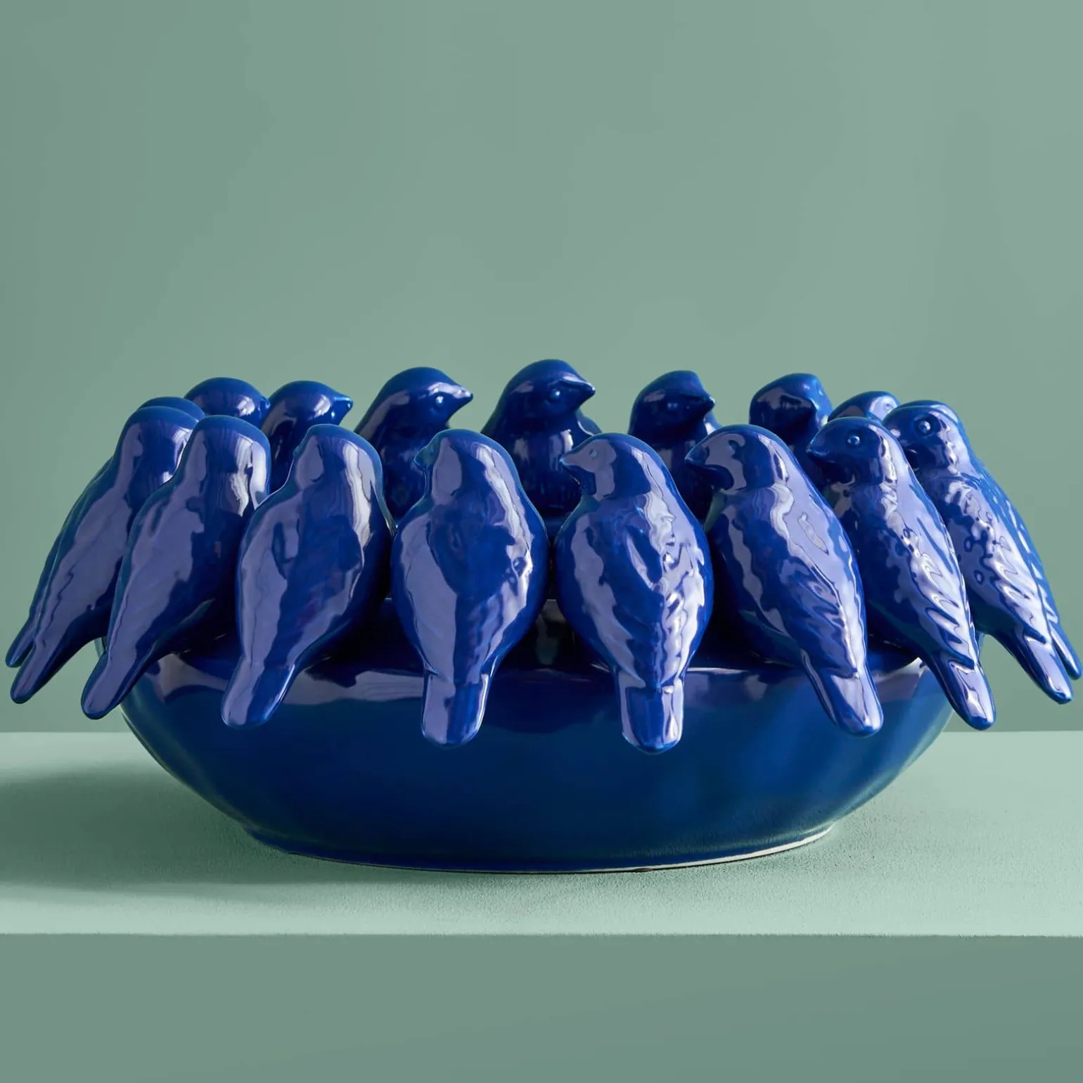 Bol avec des oiseaux Birds, bleu