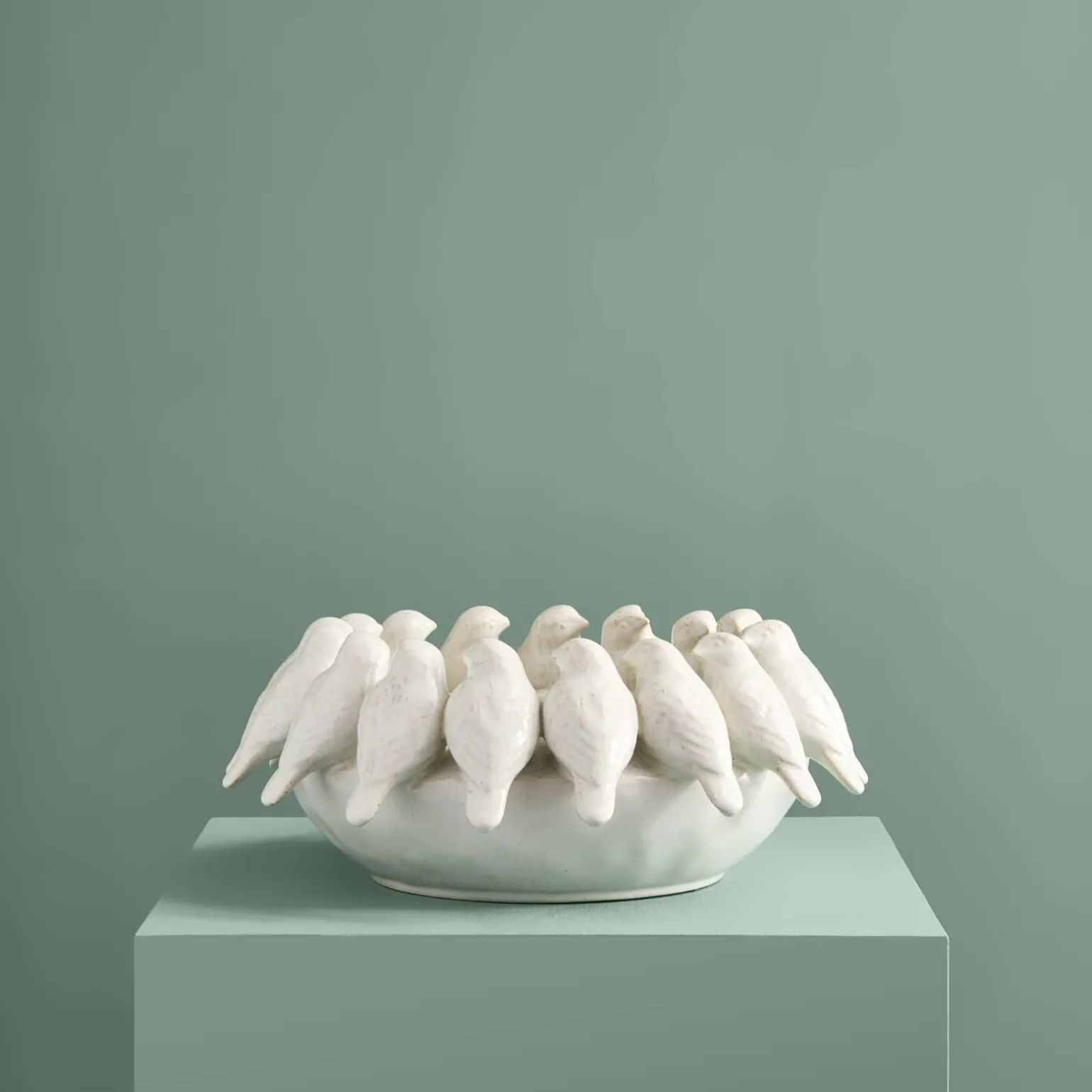 Bol avec des oiseaux Birds, blanc