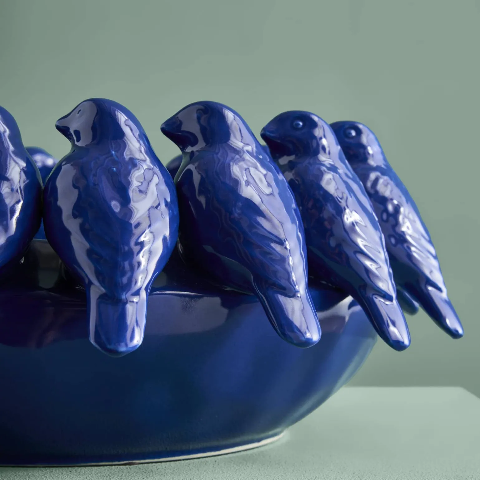 Bol avec des oiseaux Birds, bleu