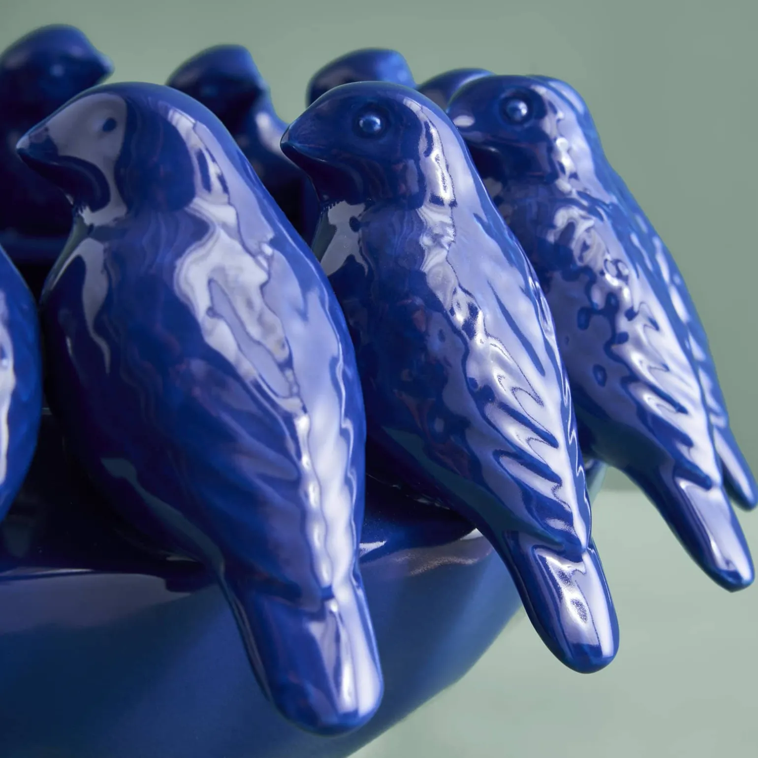 Bol avec des oiseaux Birds, bleu