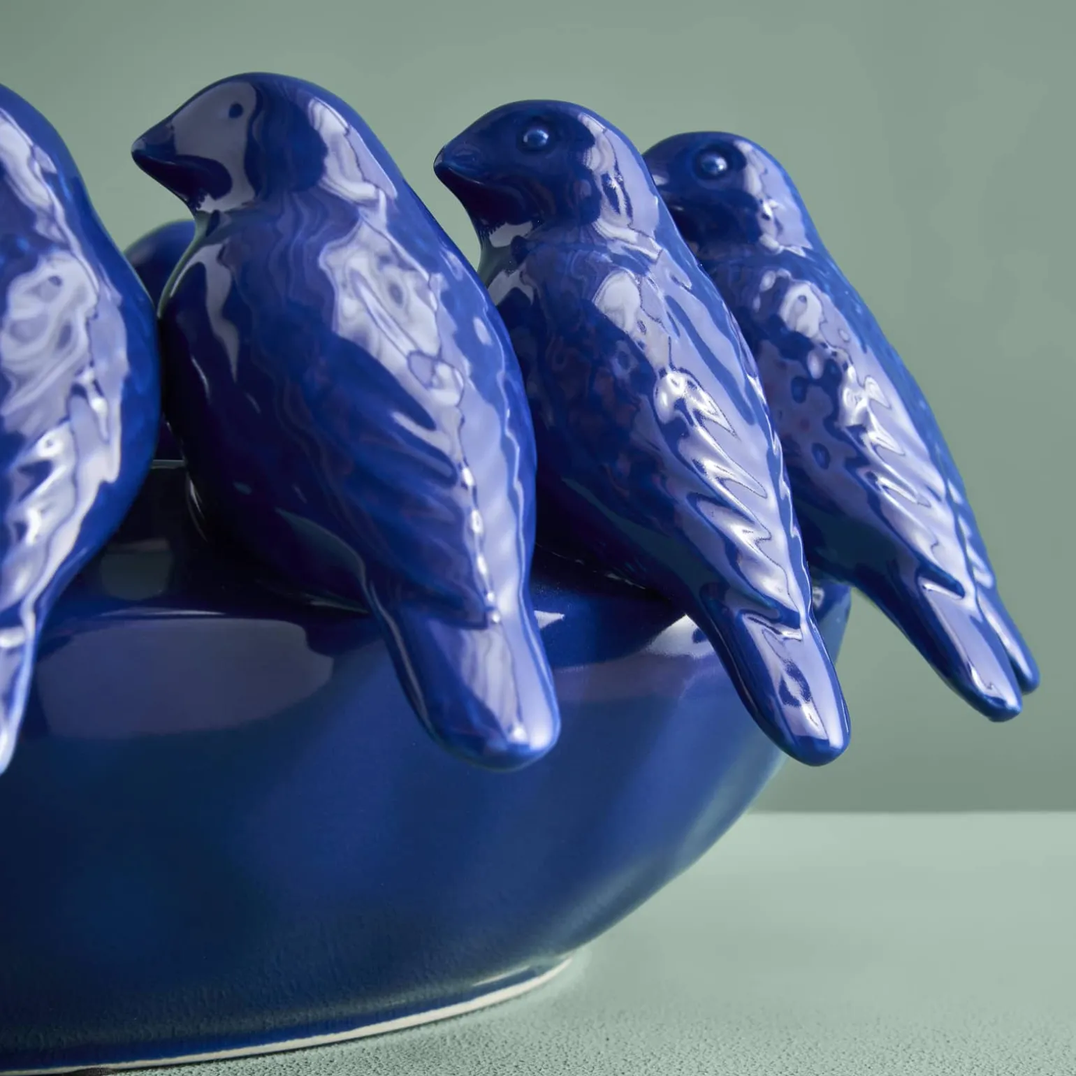 Bol avec des oiseaux Birds, bleu