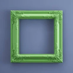 Cadre baroque, vert