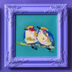 Cadre baroque, violet