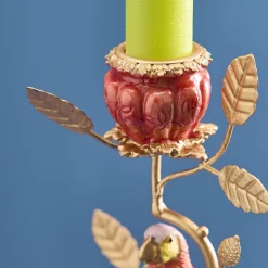 Chandelier perroquet, rouge-or