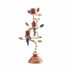 Chandelier perroquet, rouge-or