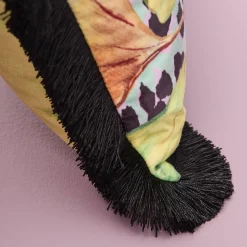 Coussin à franges Gingko