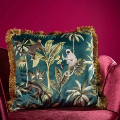 Coussin en velours singe Monkeys