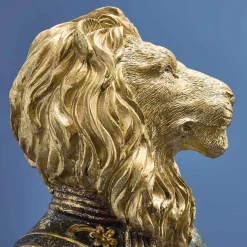 Figure animalière / buste d'animal lion Major Lion, polyrésine, 20x14x31 cm
