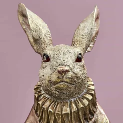 Figurine déco / porte-carte lapin lapin, polyrésine, 17x14,5x28 cm