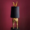 Lampadaire lapin Hiding Rabbit®, or/noir