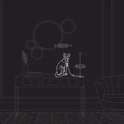 Lampe de table chat Chouchou, noir