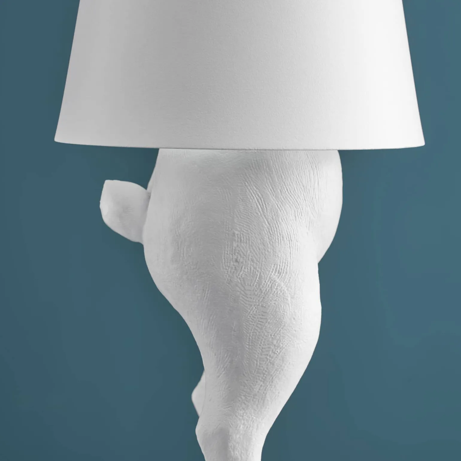 Lampe de Table Lapin LED Hiding Rabbit, blanc mat