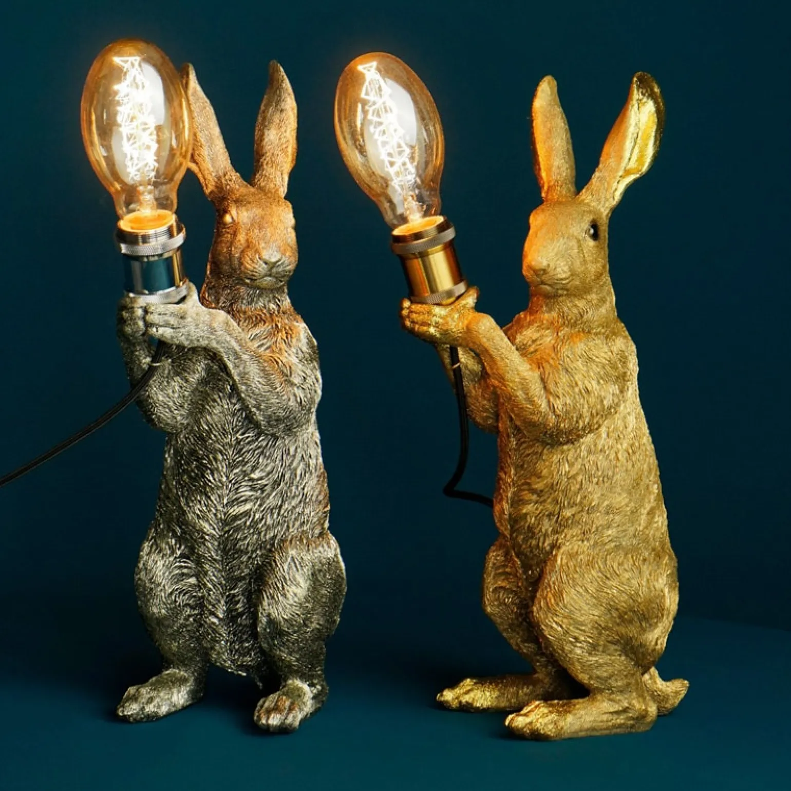 Lampe de table lapin Meister Lampe, or