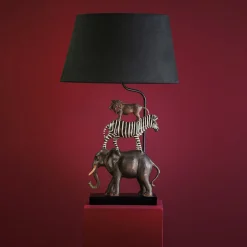 Lampe de table Lion / Zèbre / Eléphant, Safari