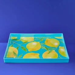 Plateau Citron, turquoise-jaune