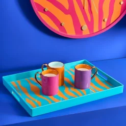 Plateau Zèbre, turquoise-orange