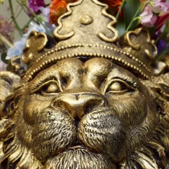 Pot de fleurs lion Clarence, or
