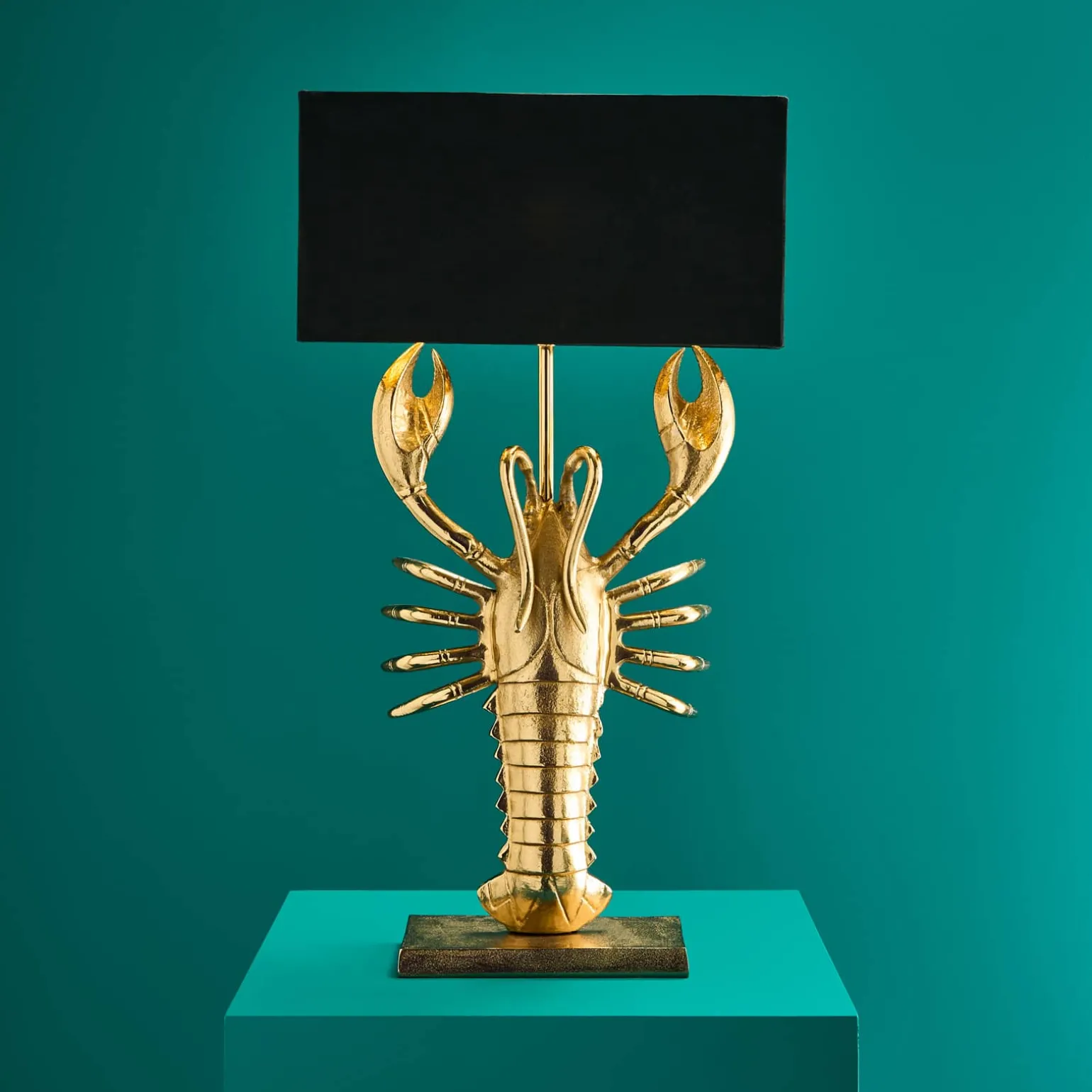 Premium Lampe de table métallique Homard Lobster, or