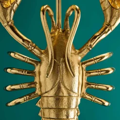 Premium Lampe de table métallique Homard Lobster, or