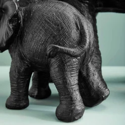 Table d'appoint Elephants Mali & Kisha, noire