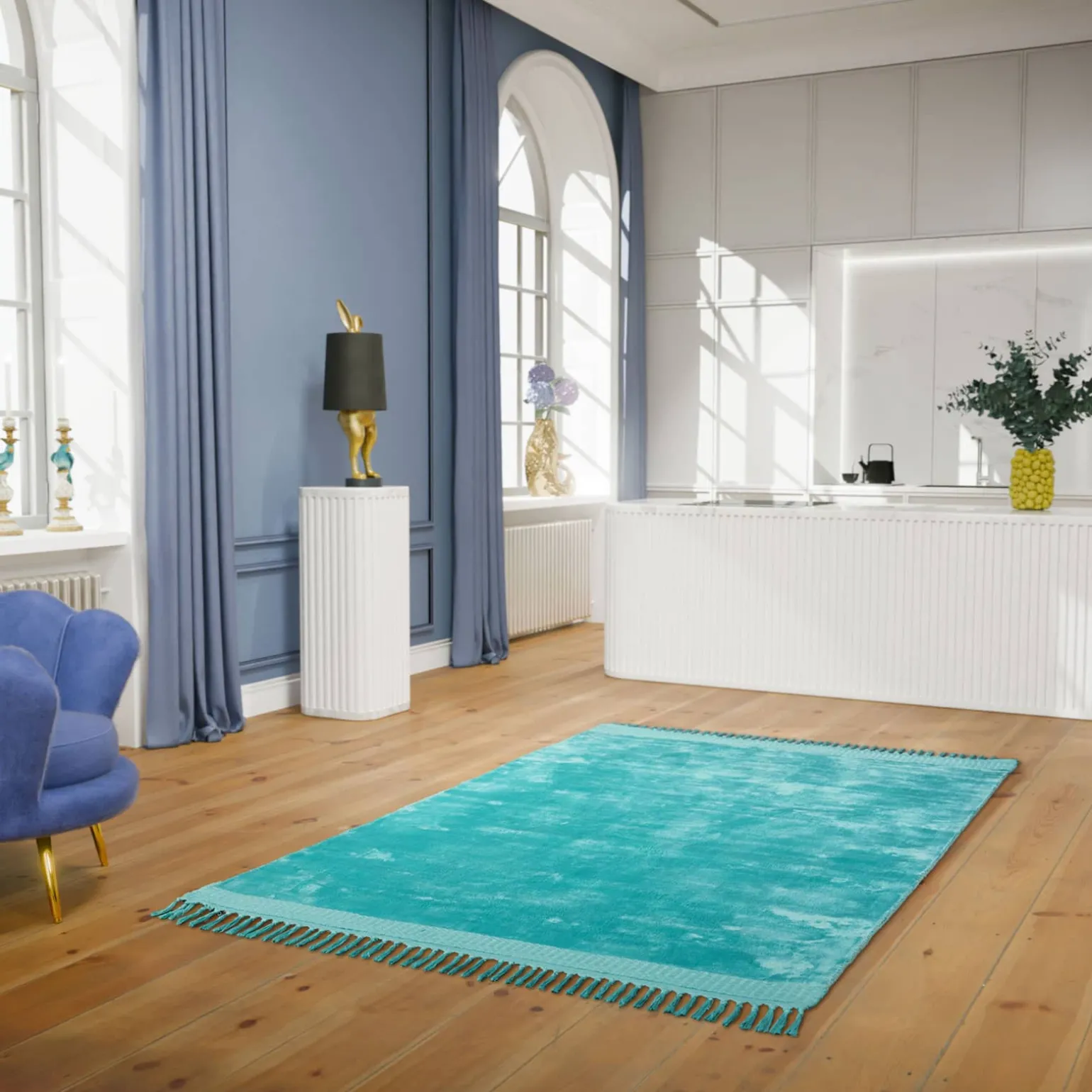 Tapis Velvet Touch, turquoise