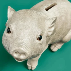 Tirelire cochon Piggy Bank, or rose