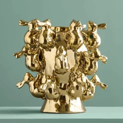 Vase avec des lapins Rabbits, or