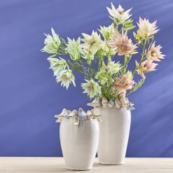 Vase avec oiseaux  L, blanc