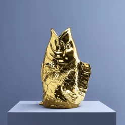 XXL Vase Poisson Blubb, or brillant